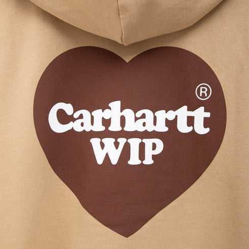 Carhartt WIP Hooded Heart Sweat Dusty H Brown I032168.07E.XX.03 Degli Uberti